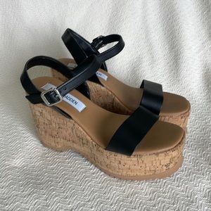 Steve Madden Mariella Black Platform Sandals